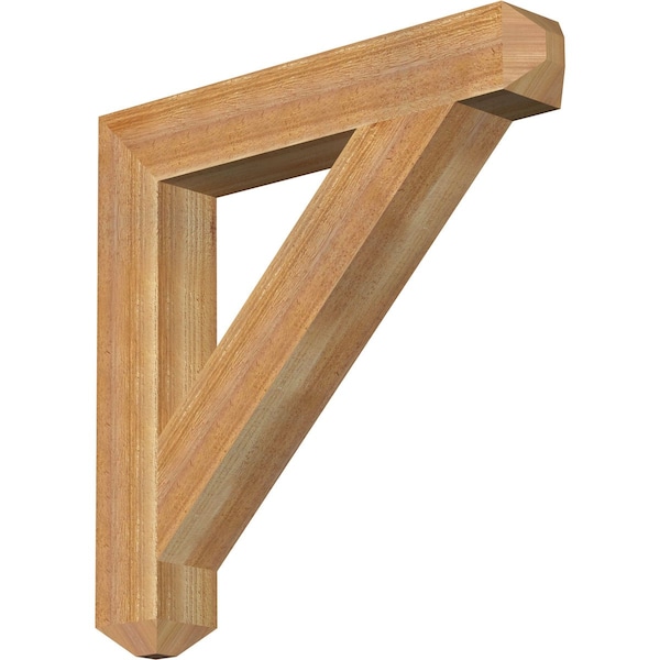 Ekena Millwork Traditional Craftsman Rough Sawn Bracket, Western Red Cedar, 4"W x 26"D x 26"H BKT04X26X26TRA04RWR - main